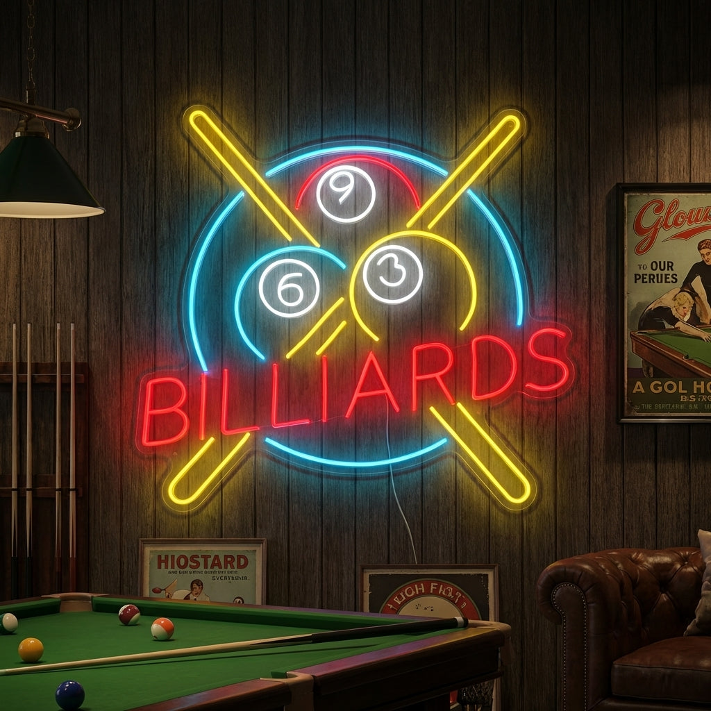 "Billiards" Neonbord