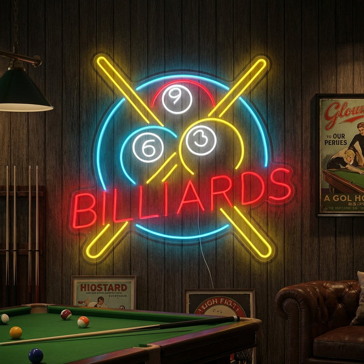"Billiards" Neonbord