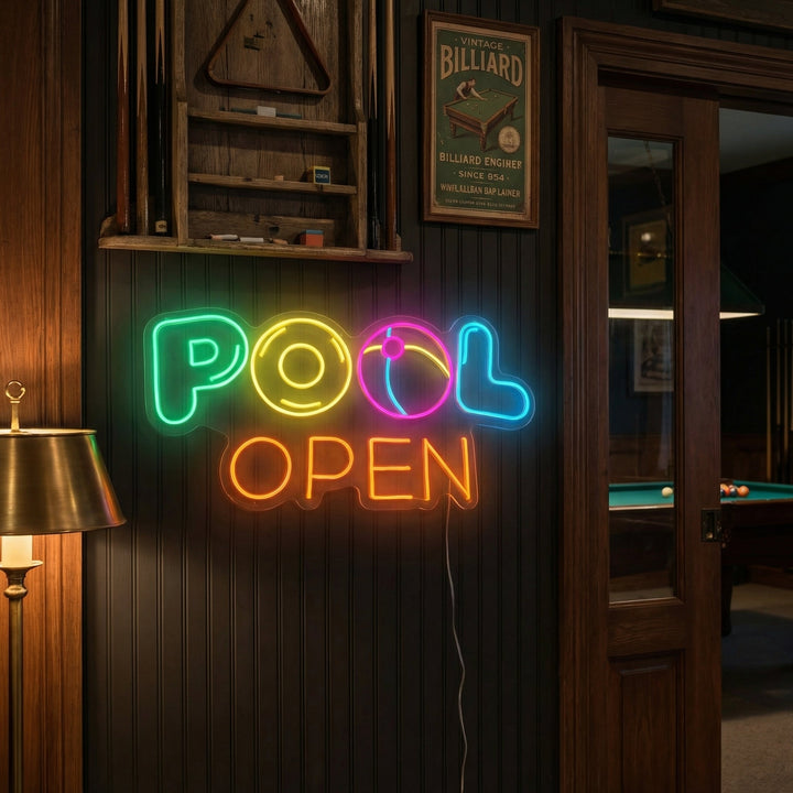 "Pool Open" Neonbord