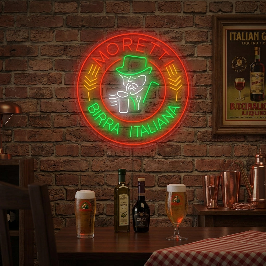 "Moretti Birra Italiana" Neonbord