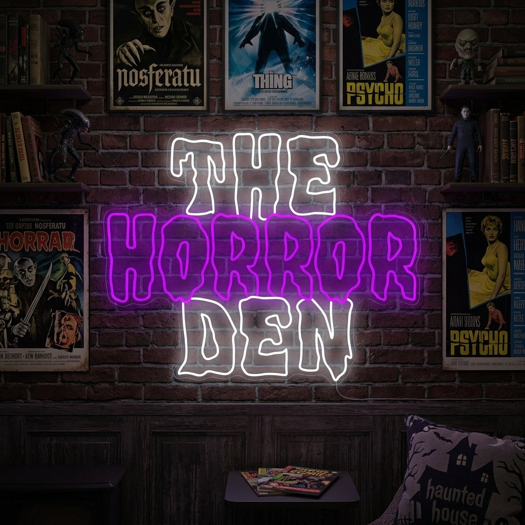 "The Horror Den" Neonbord