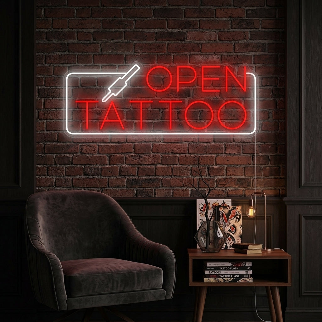 "Tattoo Open" Neonbord