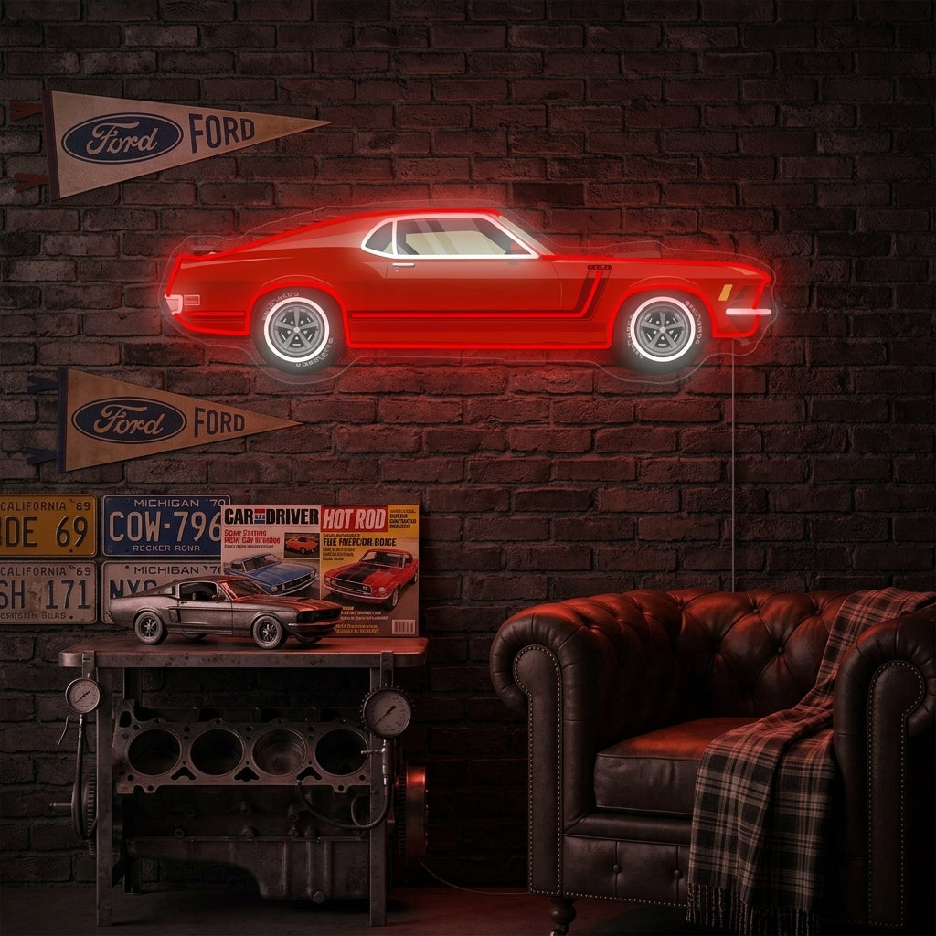 "Amerikaanse Muscle Car" Neonbord