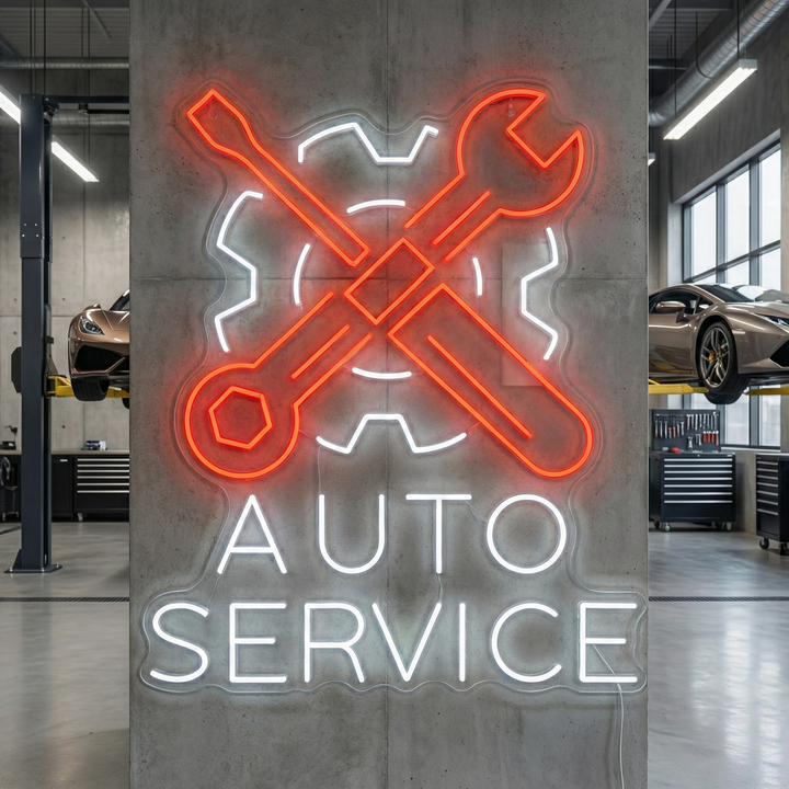 "Auto Service" Neonbord