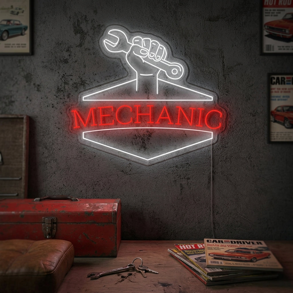 "Mechanic" Neonbord