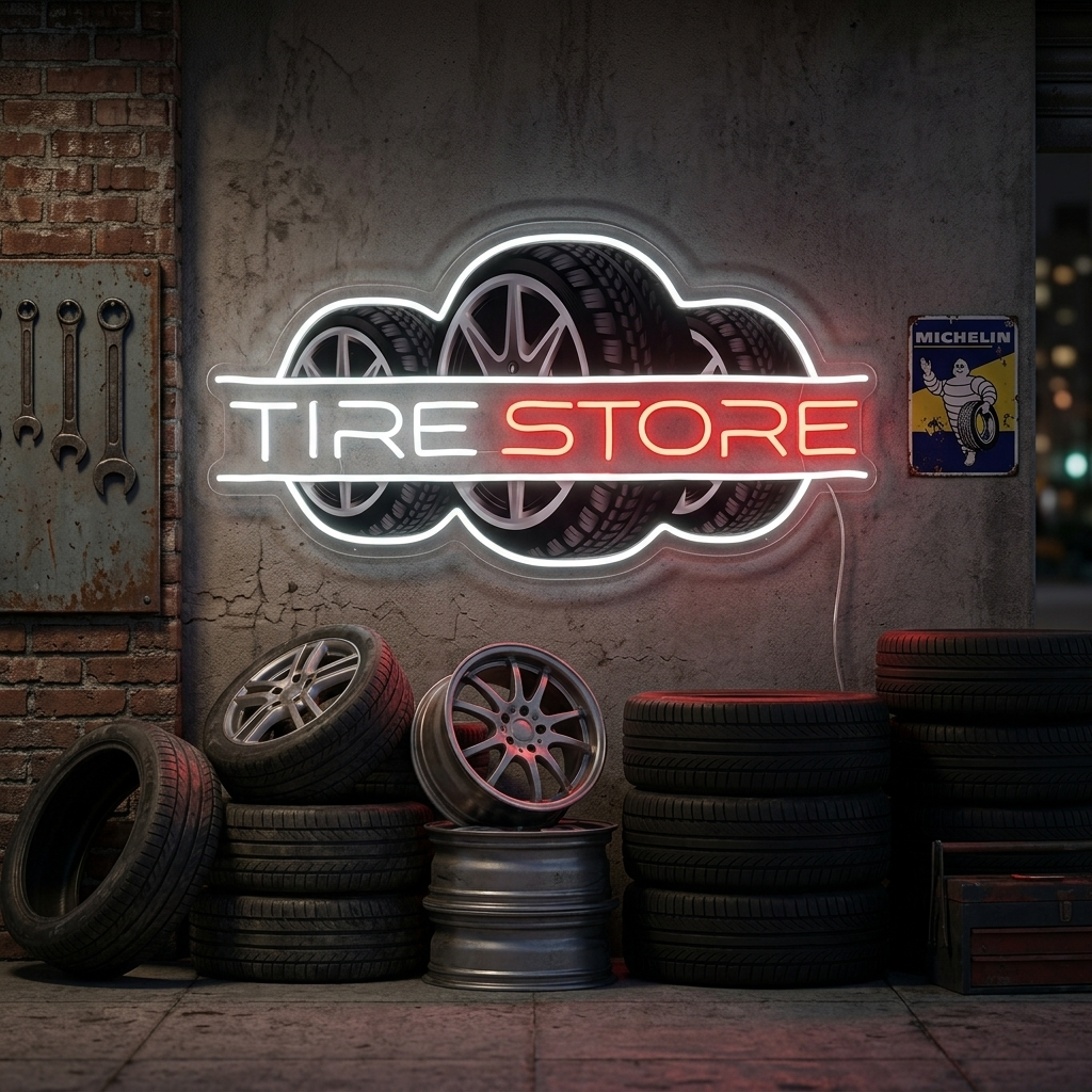 "Tire Store" Neonbord