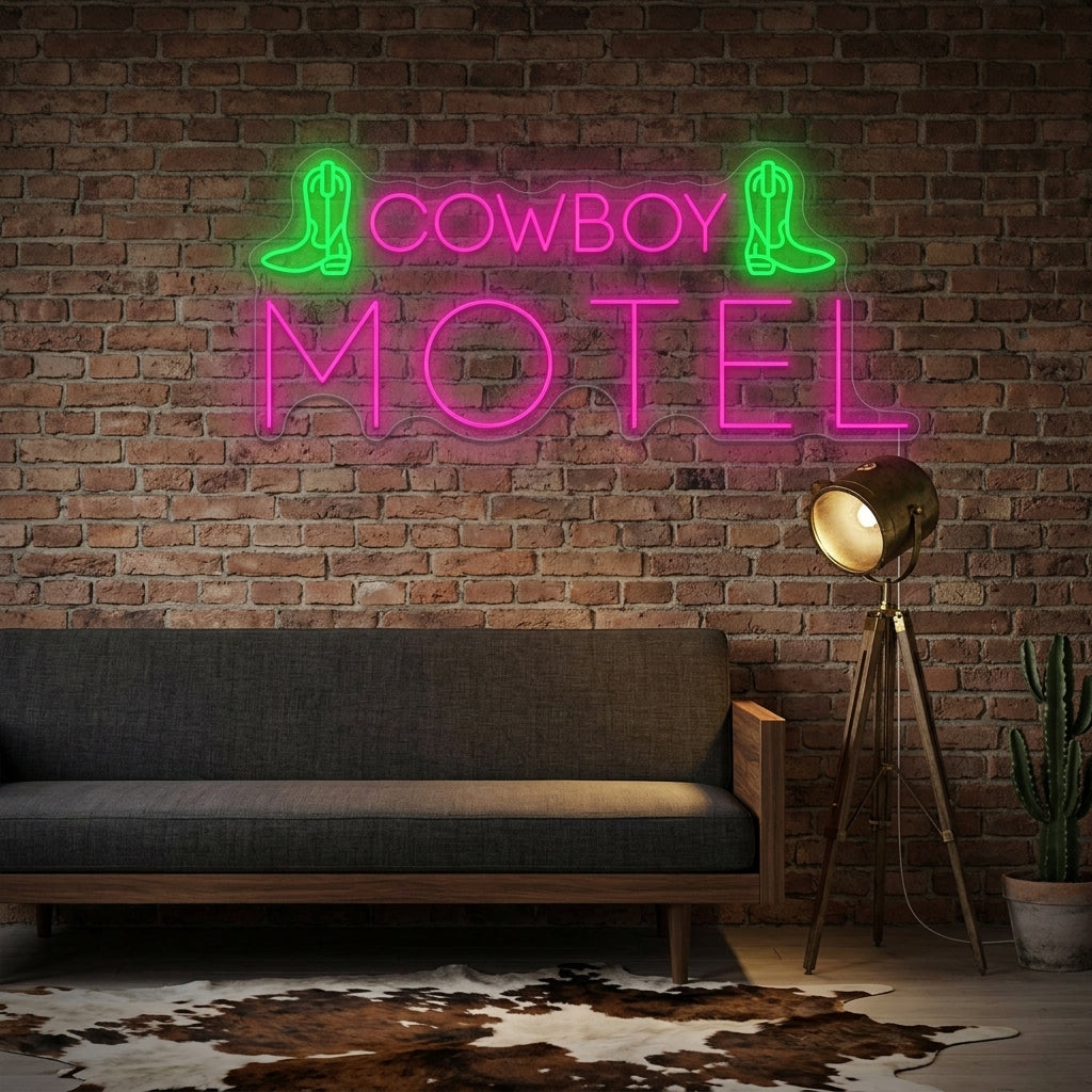 "Cowboy Motel" Neonbord