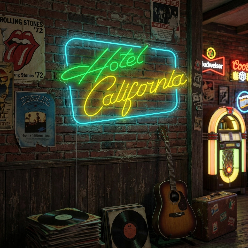 "Hotel California" Neonbord