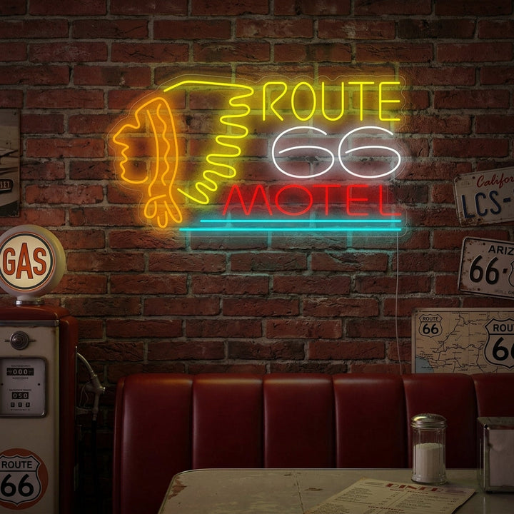 "Route 66 Motel" Neonbord