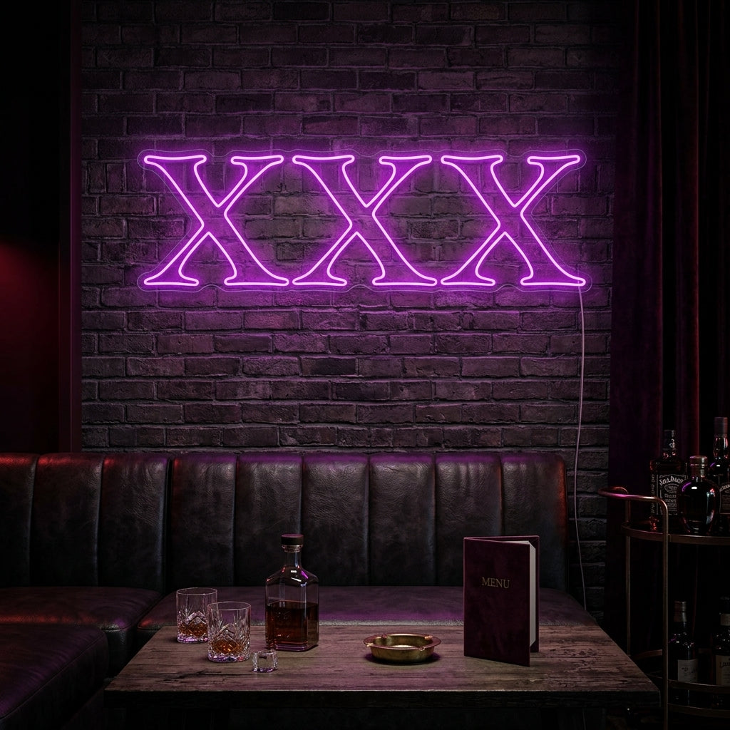 "XXX Volwassen Sexshop Logo" Neonbord