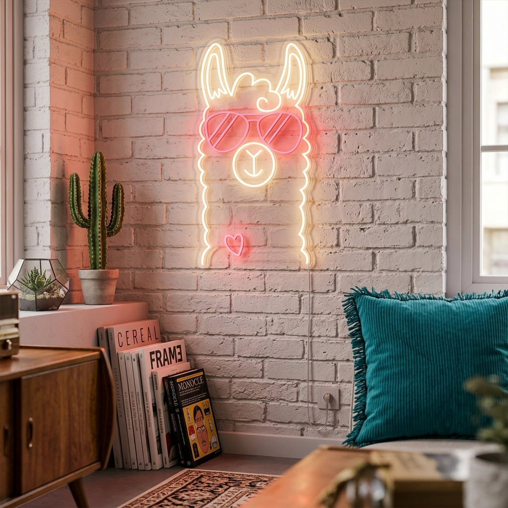 "Lama" Neonbord