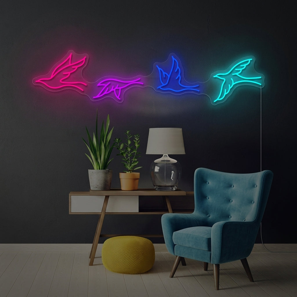 "Vogels" Neonbord