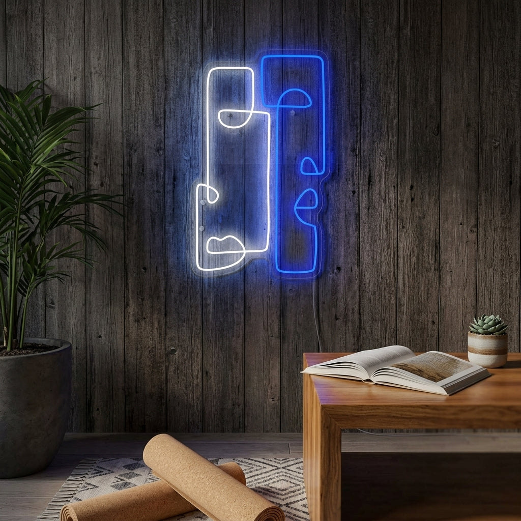"Abstracte totem" Neonbord