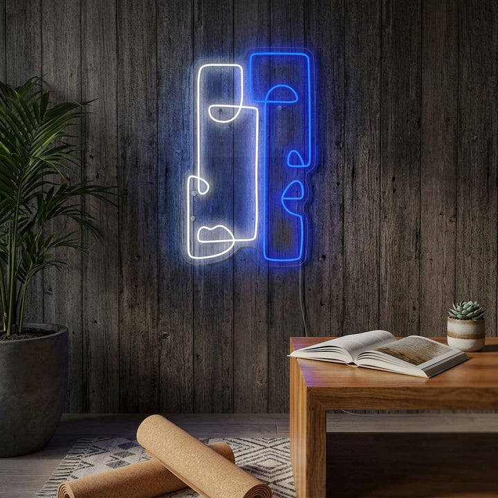 "Abstracte totem" Neonbord