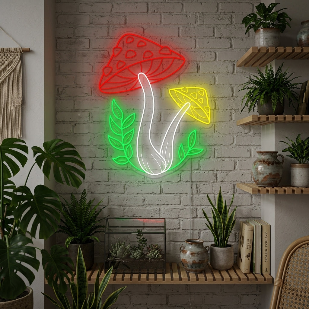 "Paddestoel" Neonbord
