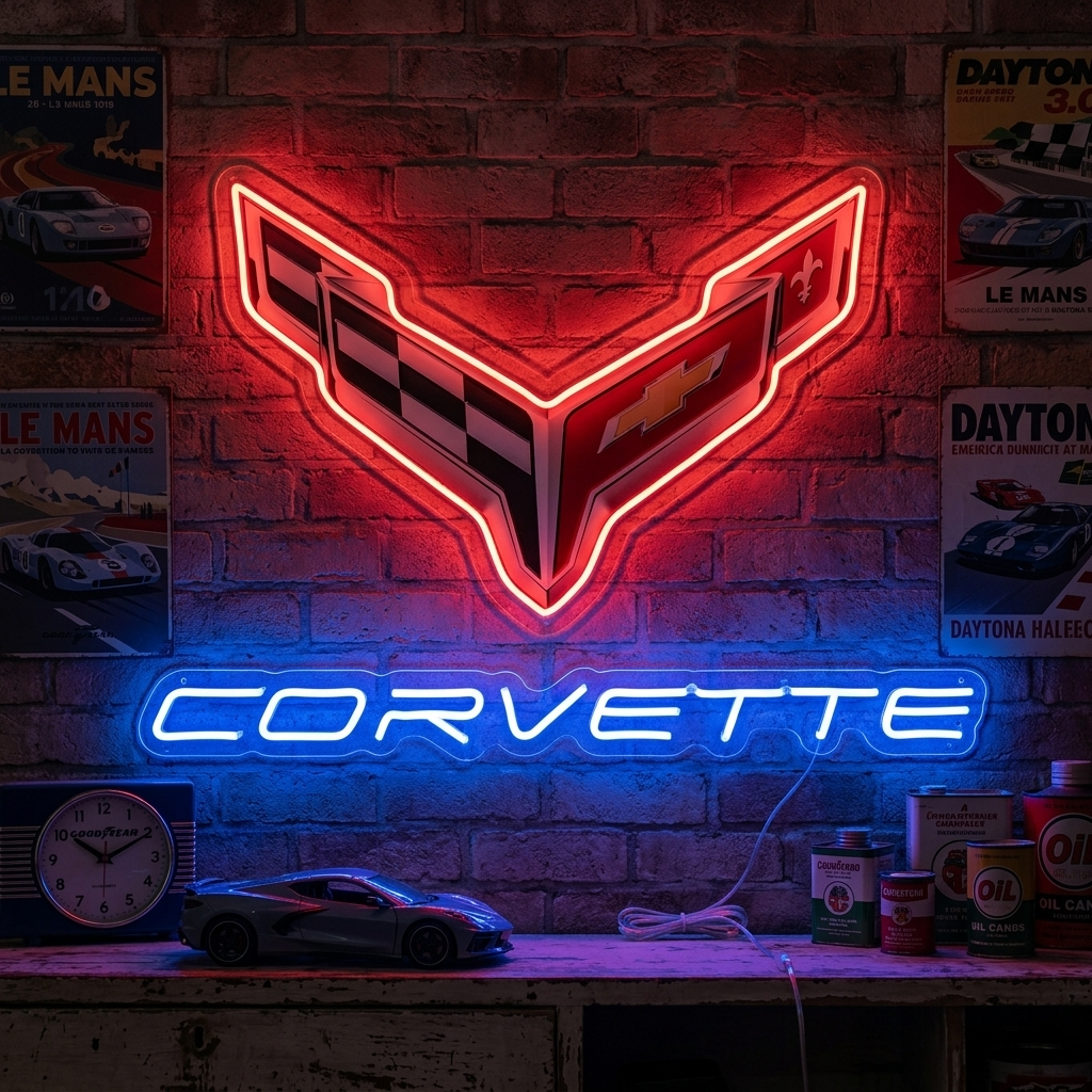 "Corve-Logo" Neonbord