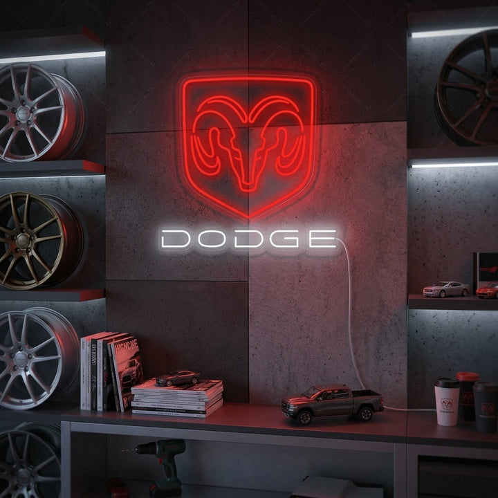 "Dodg-Car" Neonbord