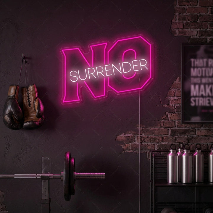 "No Surrender" Neonbord