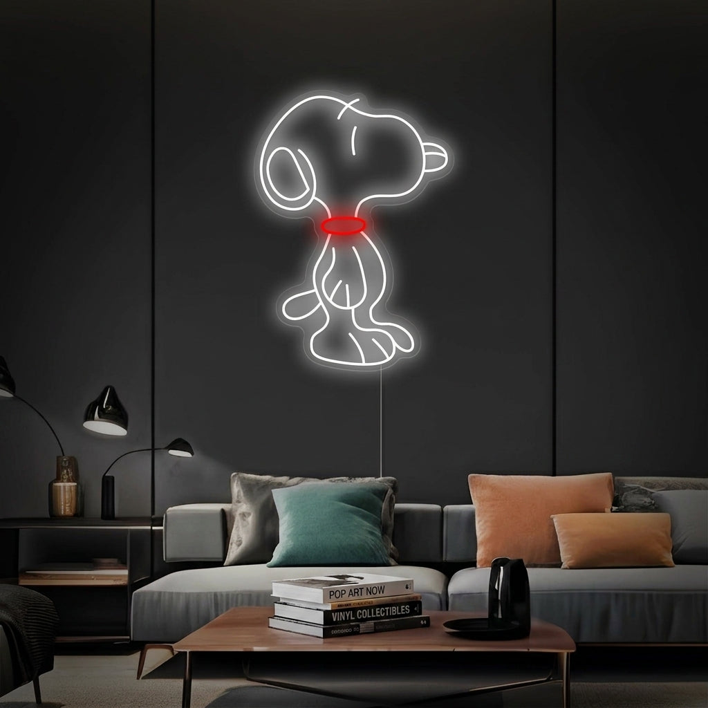 "Cartoonhond" Neonbord
