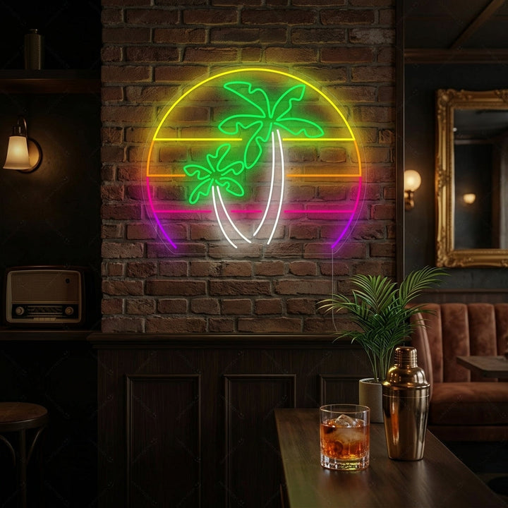 "Palmboom Vaporwave" Neonbord