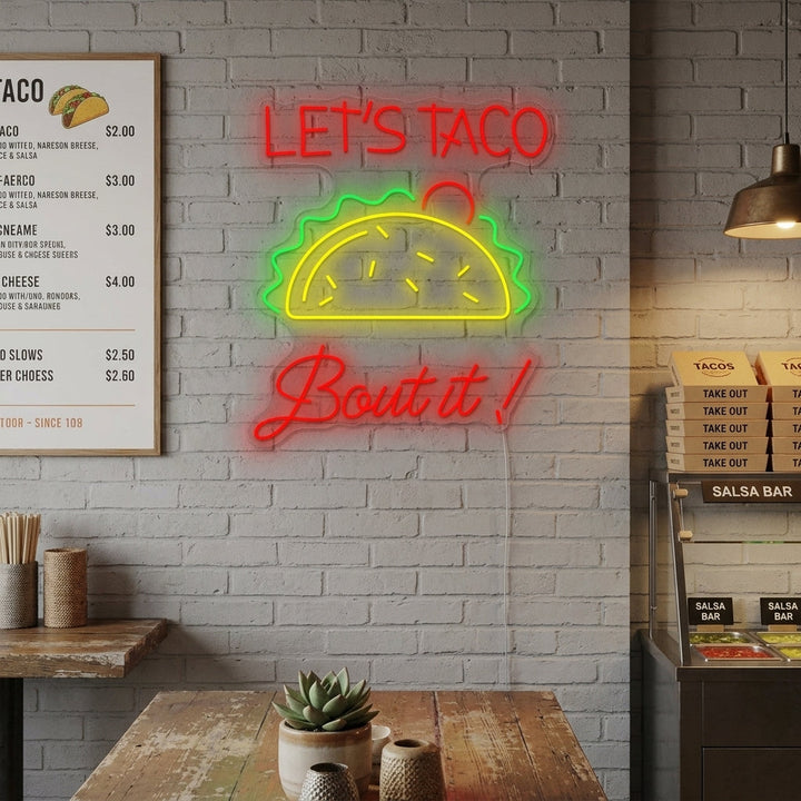 "Let's Taco Bout It" Neonbord