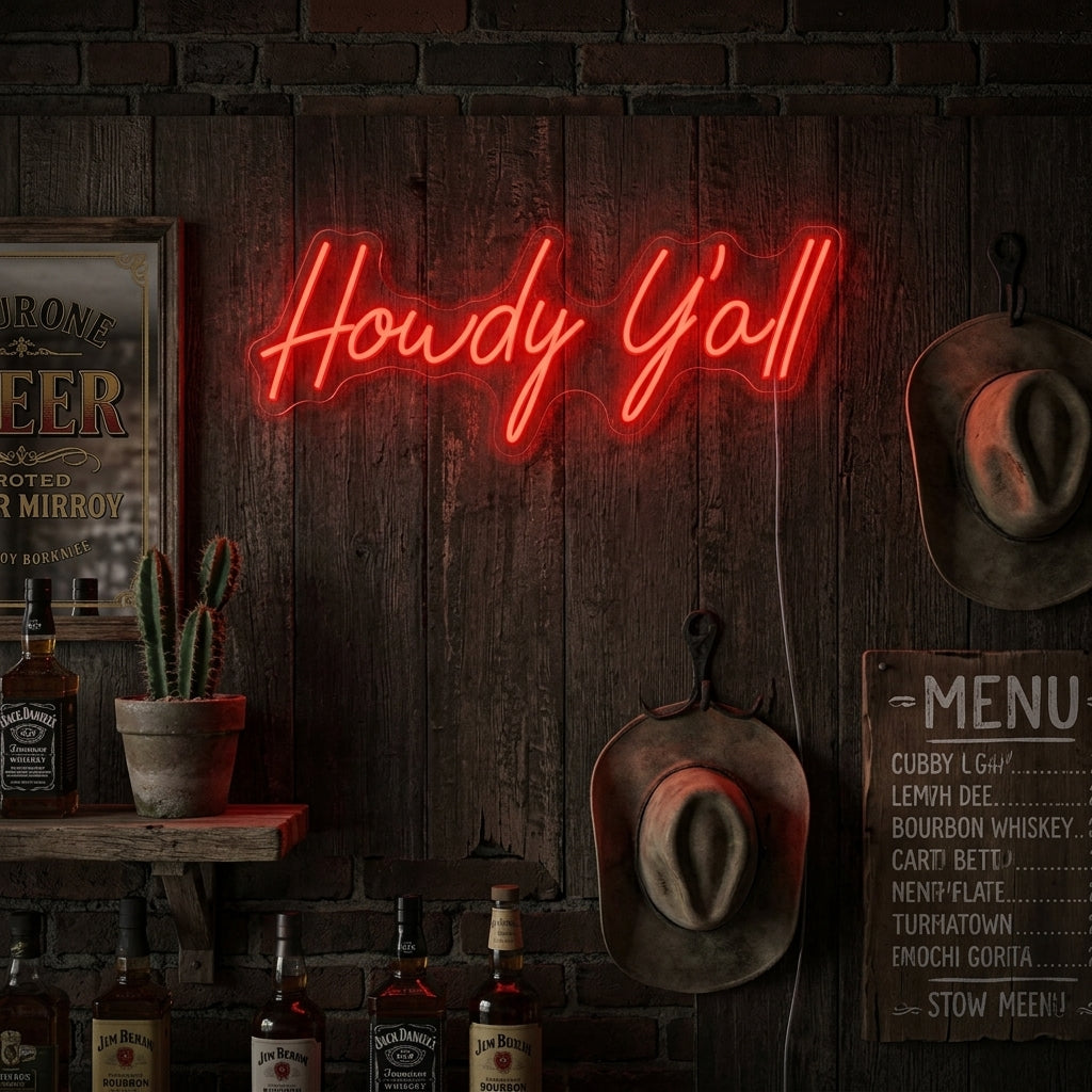 "Howdy Y'all" Neonbord
