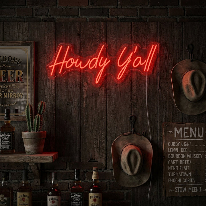 "Howdy Y'all" Neonbord
