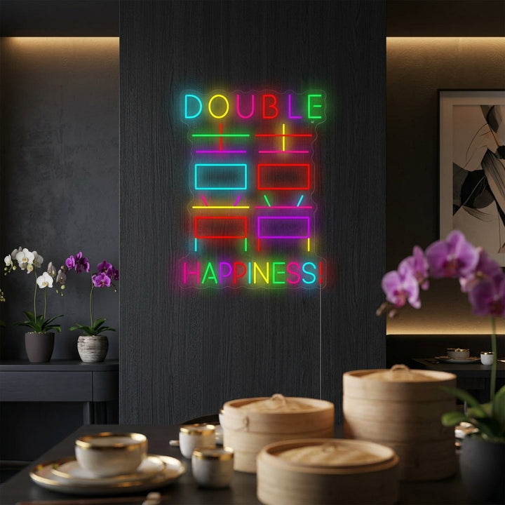 "Dubbel geluk" Neonbord