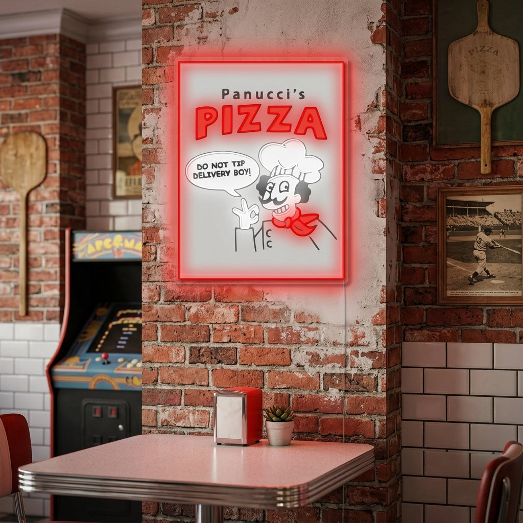 "Panucci's Pizza" Neonbord