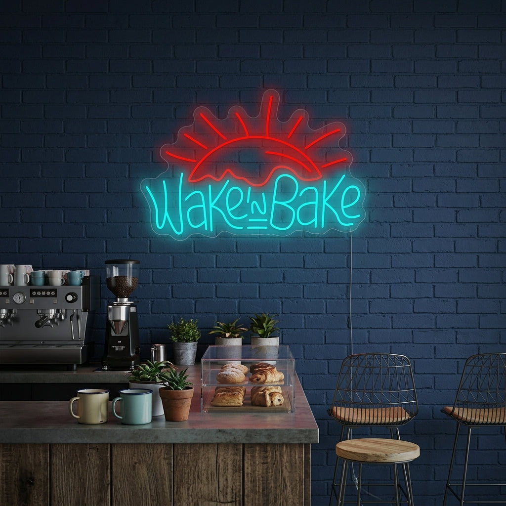 "Wake and Bake" Neonbord