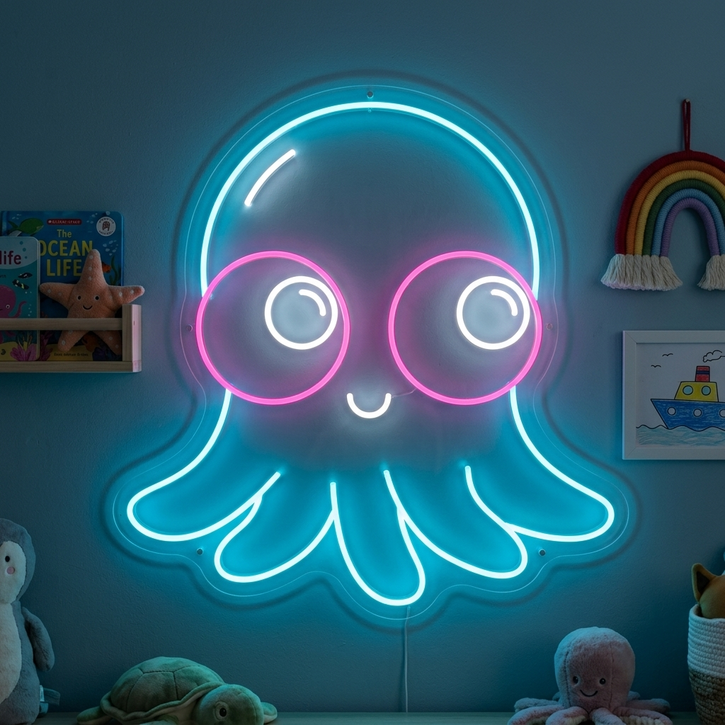 "Baby Octopus" Neonbord