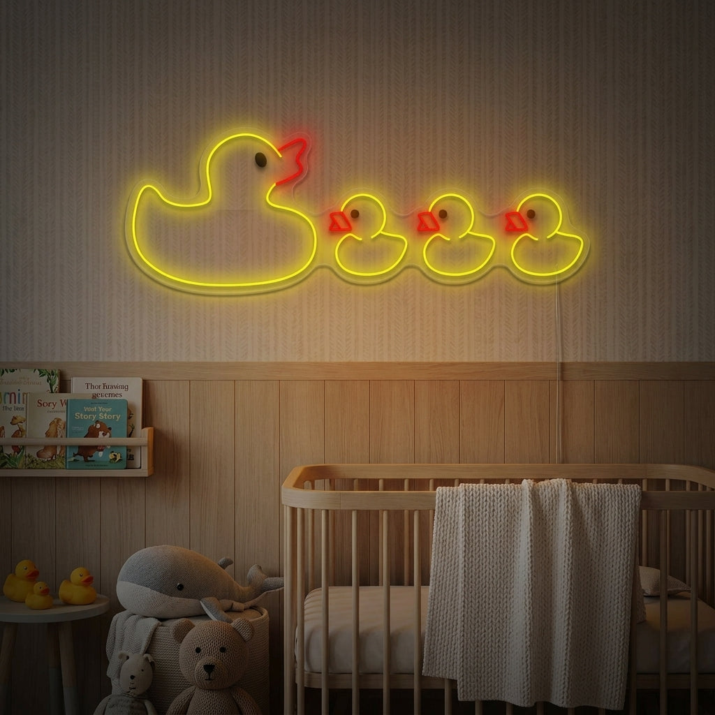 "Eendenfamilie" Neonbord