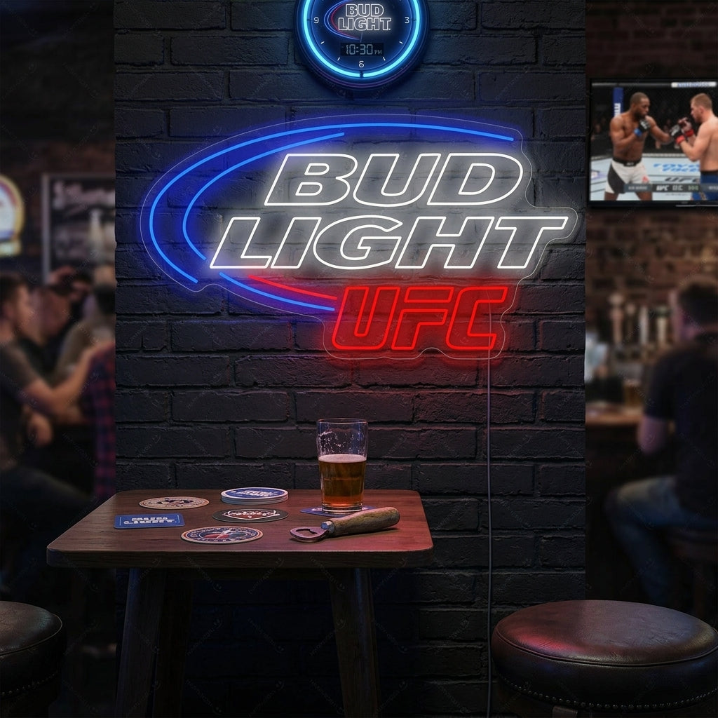 Bud Light UFC merklogo LED neonbord