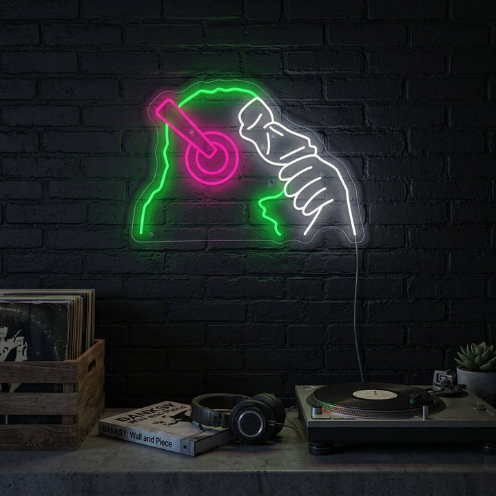 "Banksy Dj Aap" Neonbord