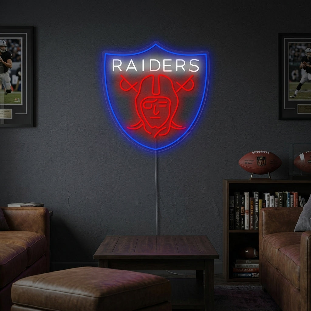 "Raiders" Neonbord