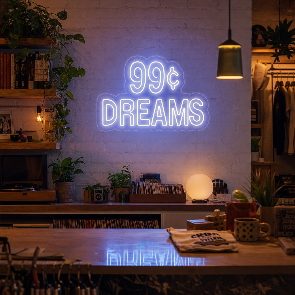 "99 Cent Dreams" Neon Verlichting