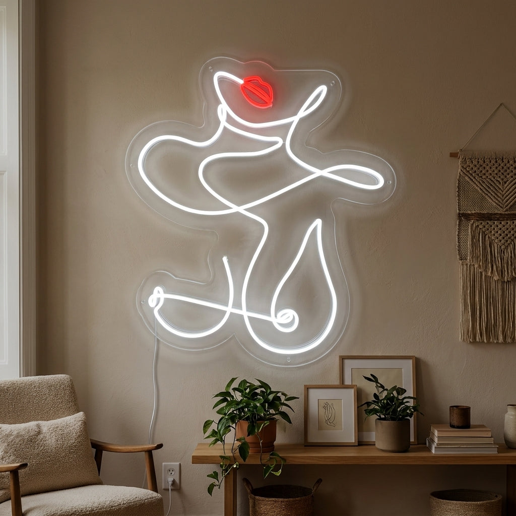 "Abstract Vrouwenlichaam" Neon Verlichting