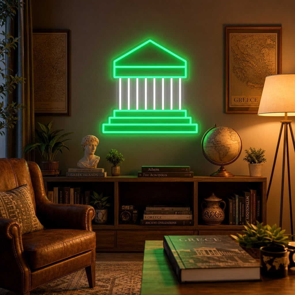 "Athene Akropolis Parthenon" Neon Verlichting