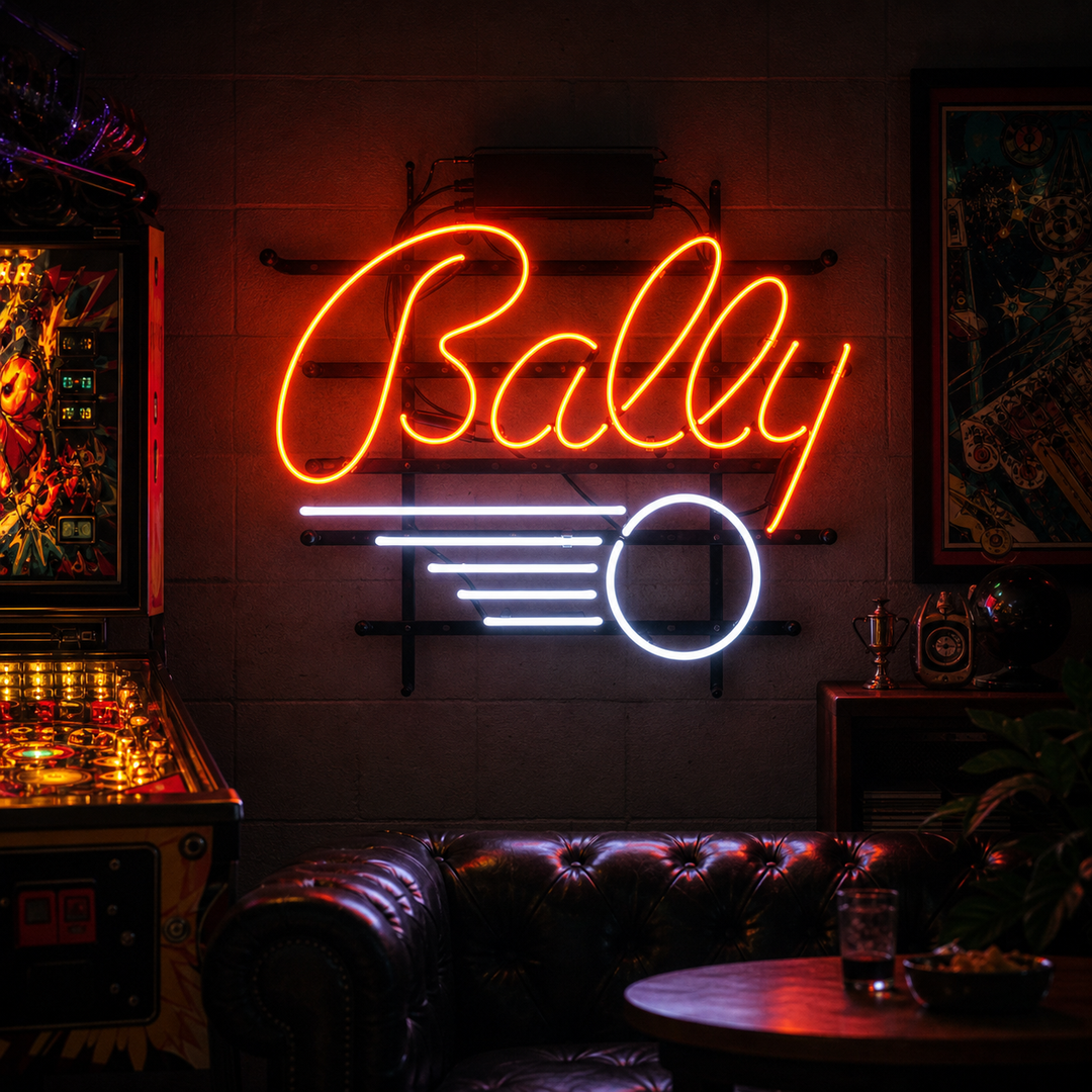 "Bally Flipperkast" Neon Verlichting