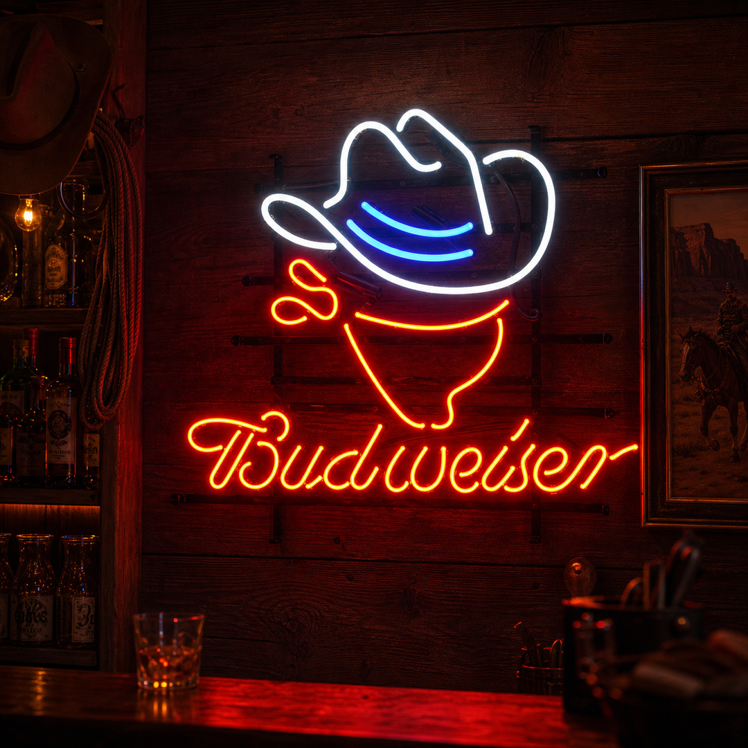 BUdweiser Cowboy Neon Verlichting