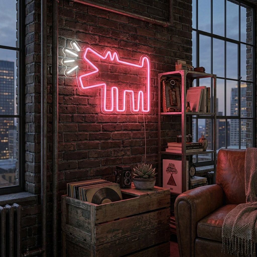 "Blaffende Hond, Decor Kinderkamer" Neon Verlichting
