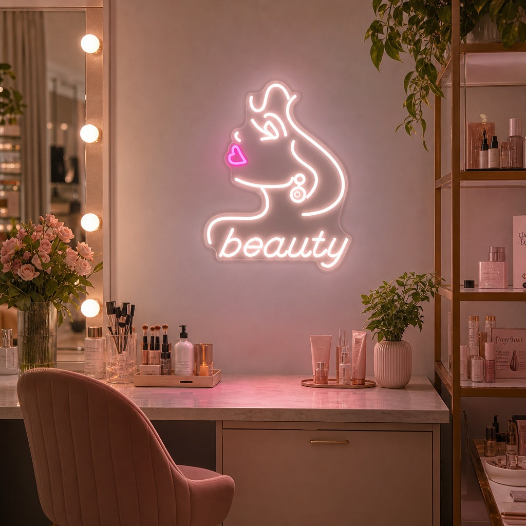 "Vrouwelijke Schoonheidssalon" Neon Verlichting