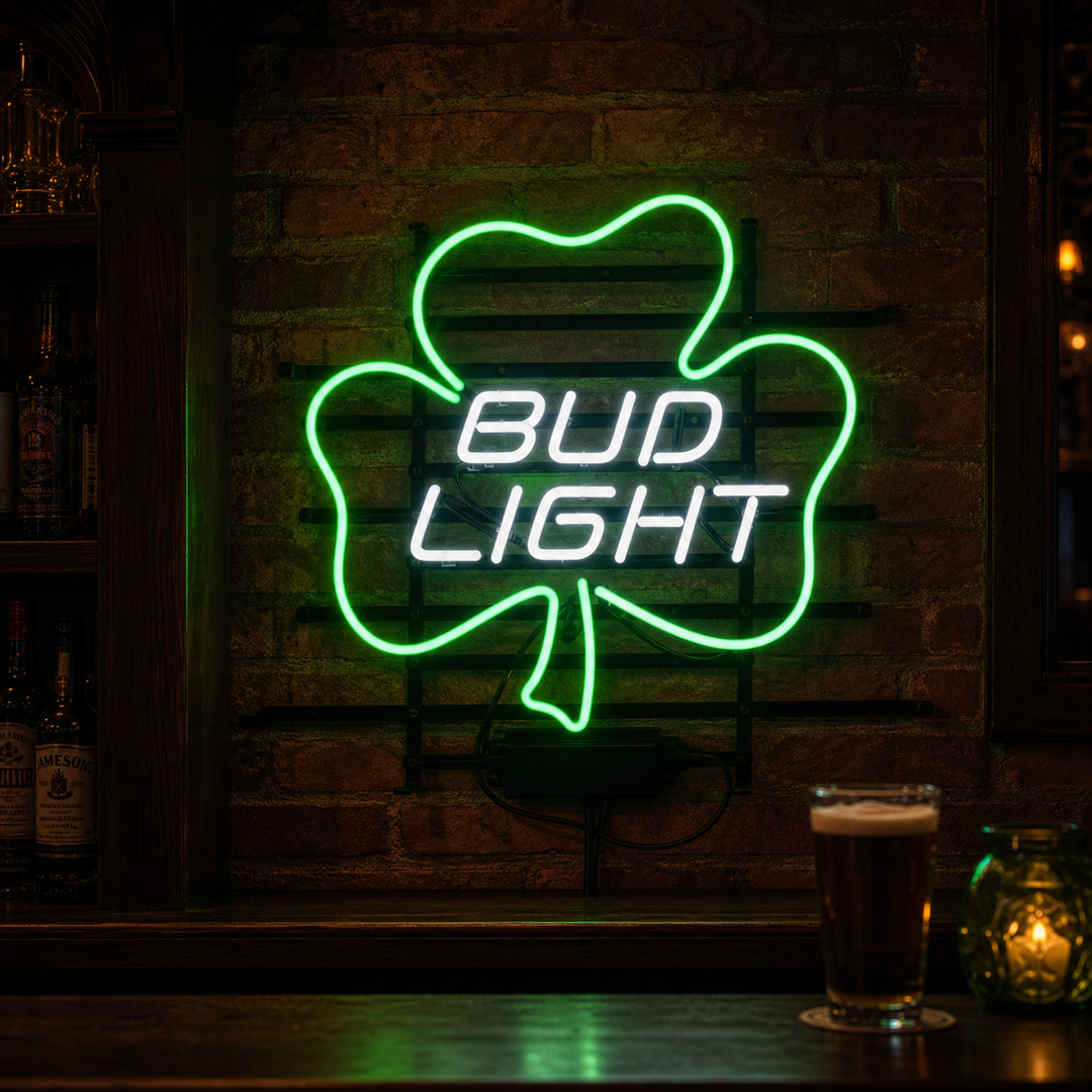 Bud Lucky Shamrock Neon Verlichting