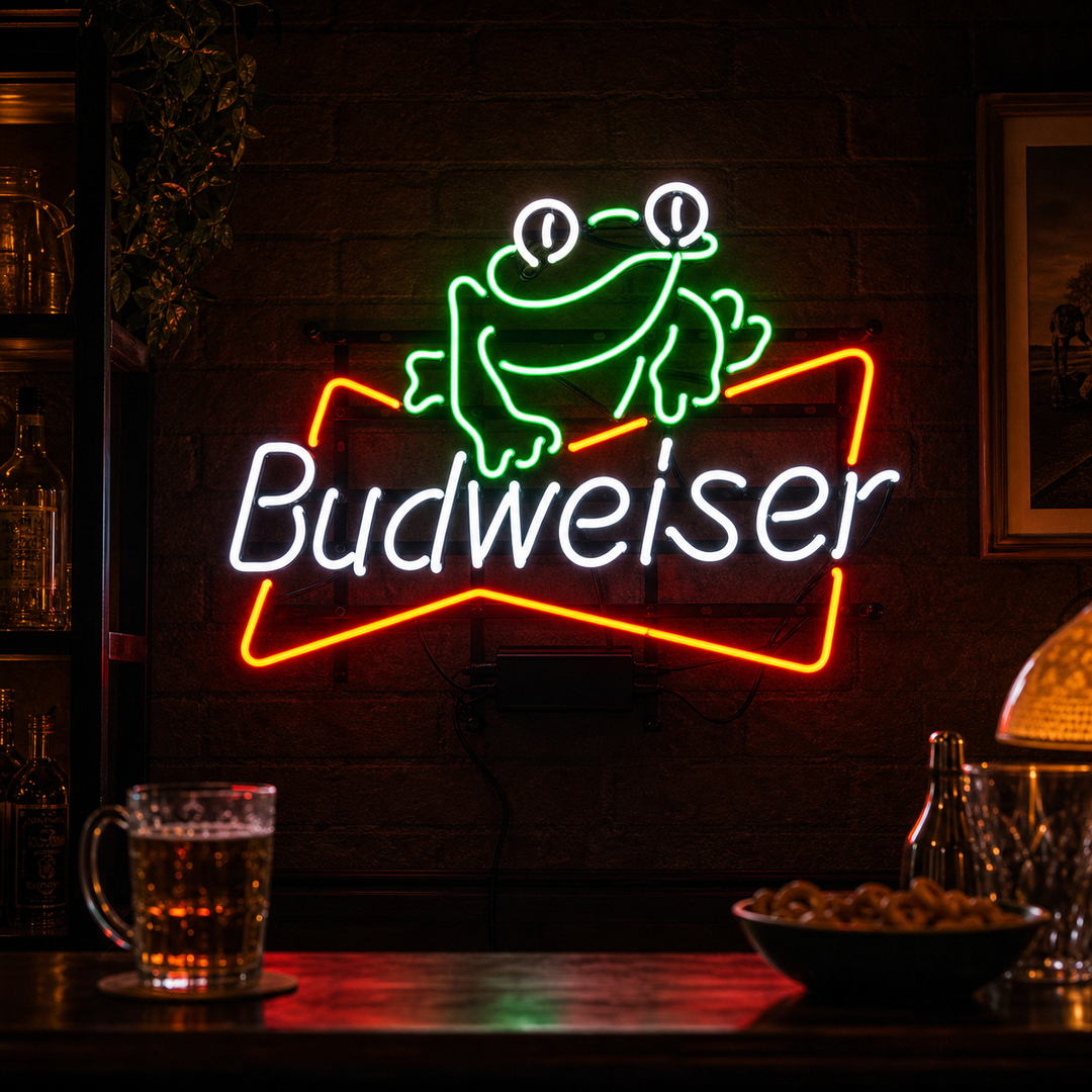 Budweiser Beer Frog Neon Verlichting
