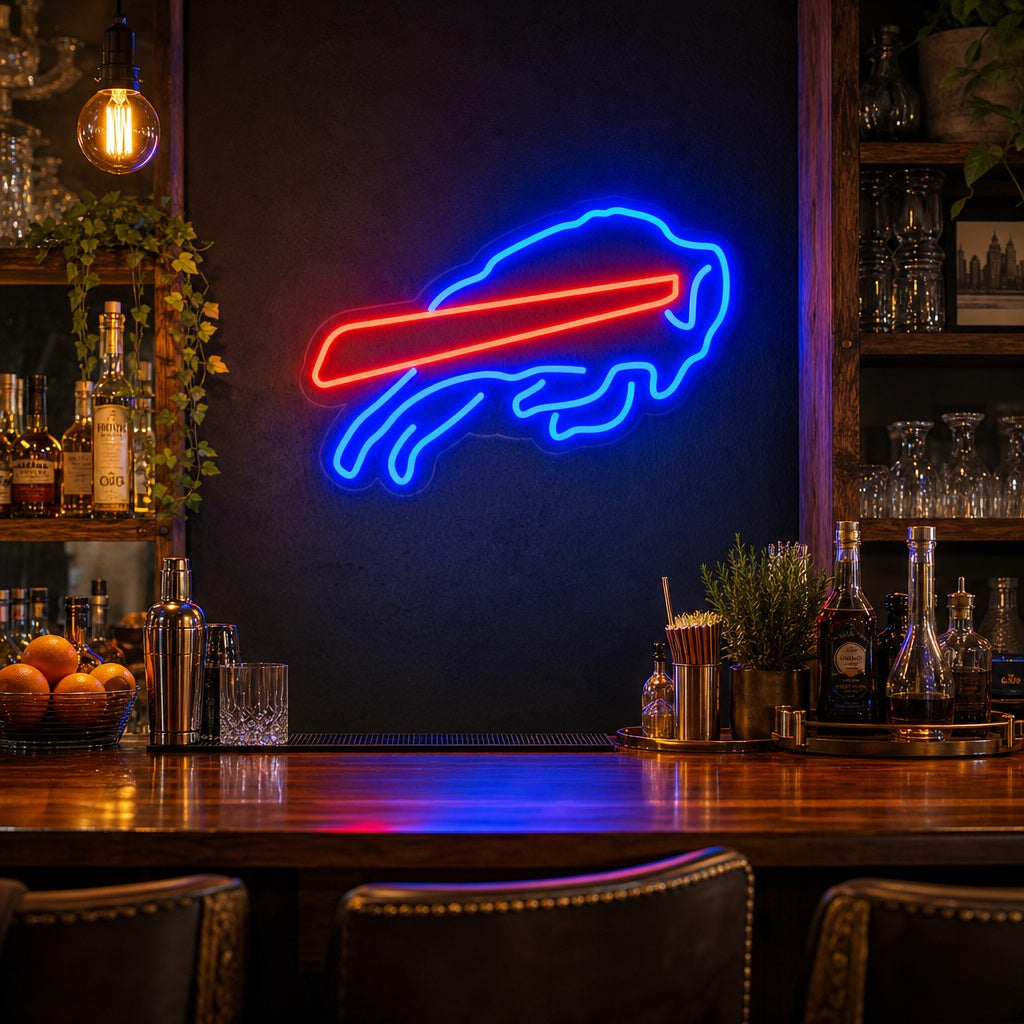 "Buffalo Bills Bierbar" Neon Verlichting