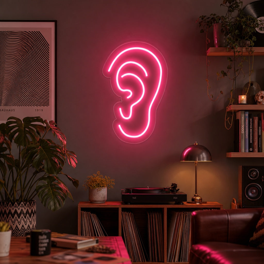 "Creatieve Verlichting Oor" Neon Verlichting