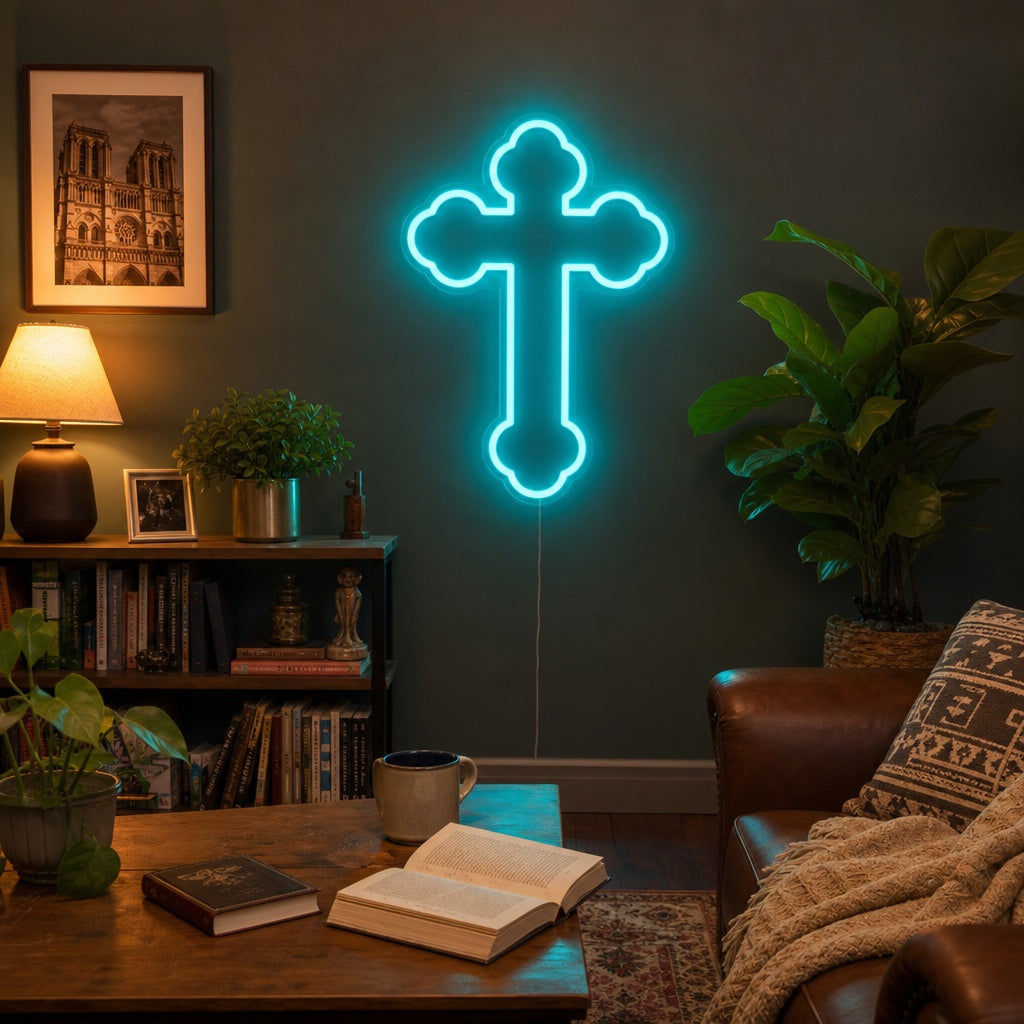 "Kruisbeeld, Jezuskruis" Neon Verlichting