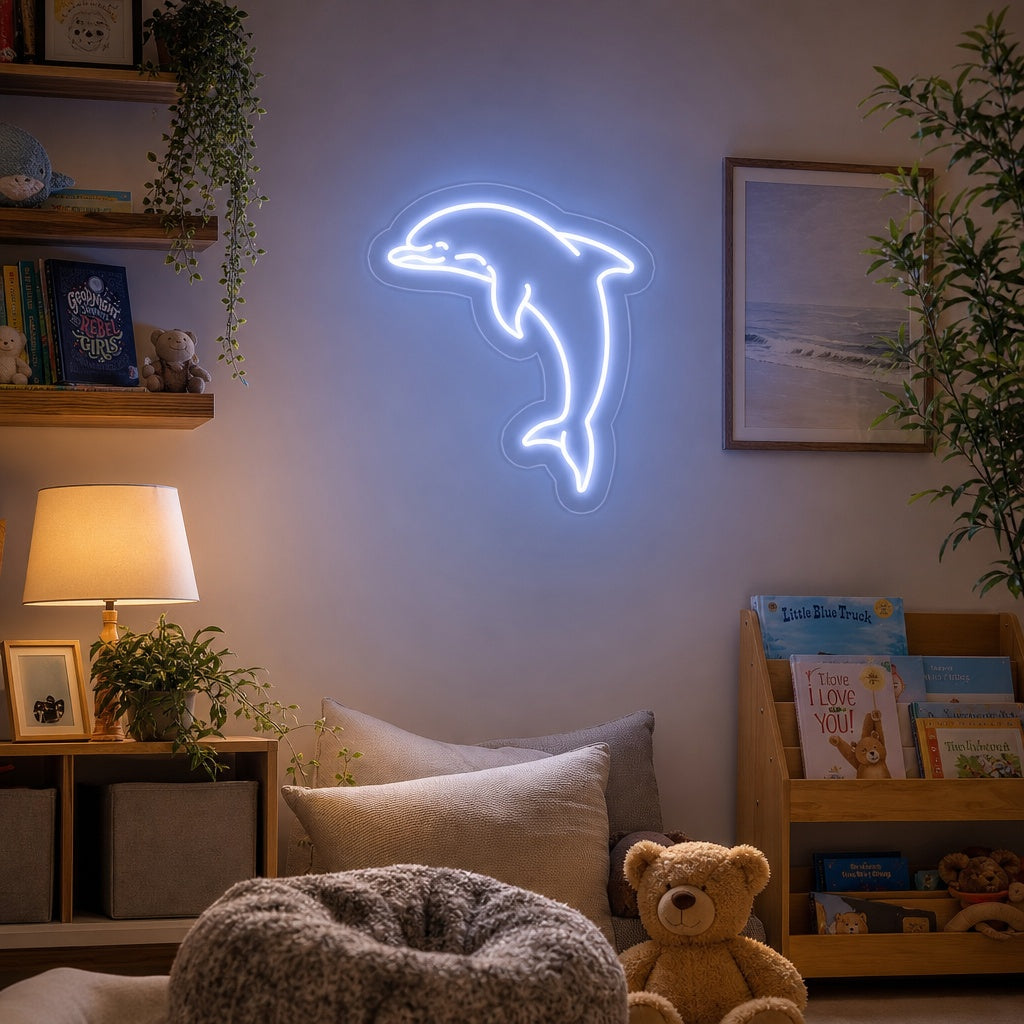 "Schattige dolfijn" Neon Verlichting