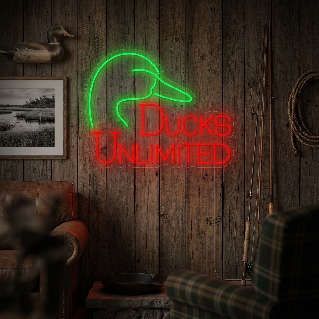 "Ducks Unlimited" Neonbord