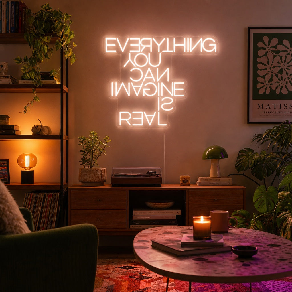 "Everything You Can Imagine Is Real" Neon Verlichting